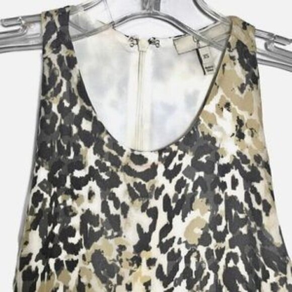 Joie top Silk gray tan Animal print sleeveless Racerback XS - Picture 5 of 9